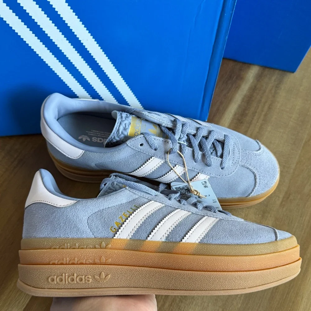 adidas Gazelle Bold J Silver Violet / Almost Pink / Gum - Picture 8 of 9